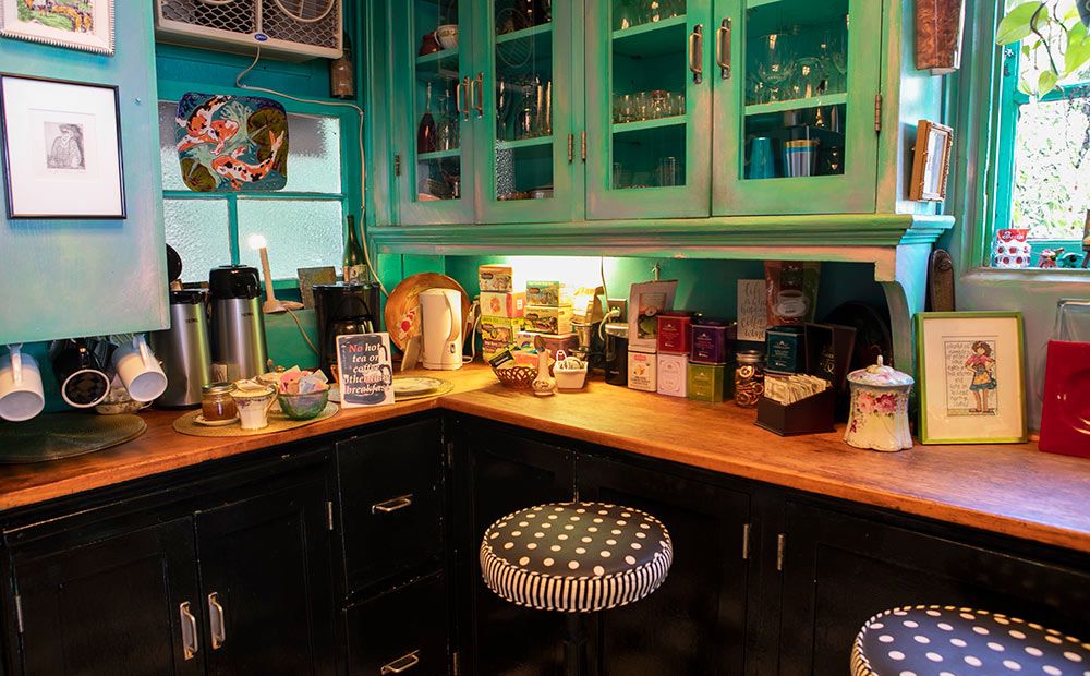 Tea area at The Surgeon’s House Jerome Arizona Bed & Breakfast The